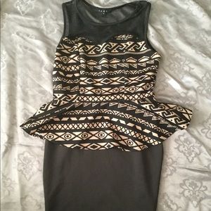 Tribal dress. Beautiful peplum dress. Very sexy.♥️